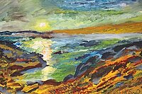 Foto van een schilderij van cursist schilderclub Renoir