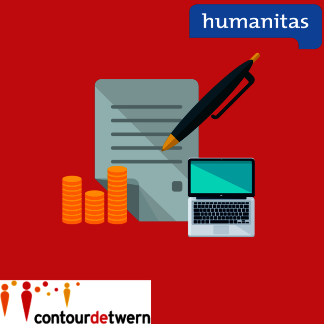 Afbeelding van formulier en logo's van Humanitas en ContourdeTwern