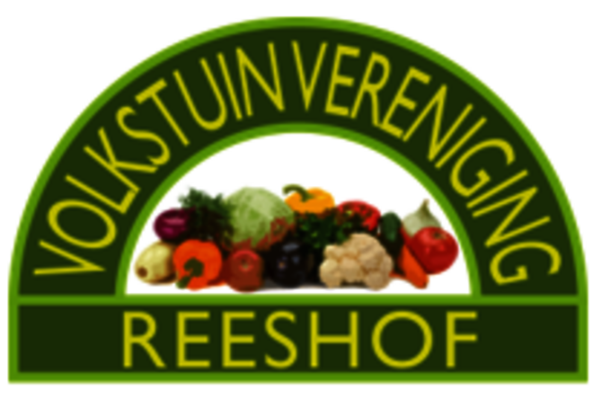 Logo met de tekst Volkstuinvereniging Reeshof
