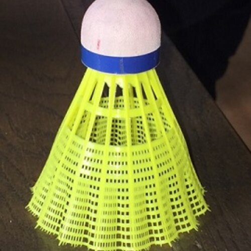 Afbeelding van een badminton shuttle