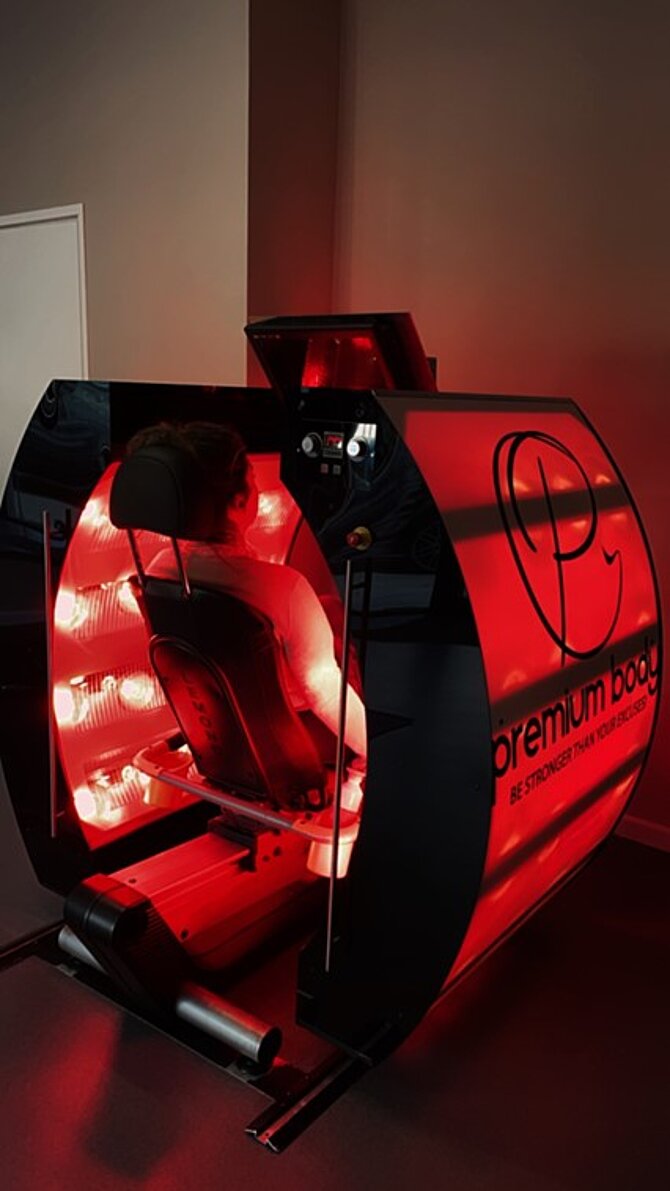 Foto van een infrarood lamp