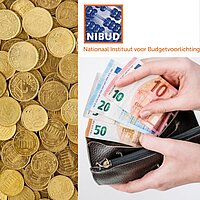 Foto van portemonnee en los geld