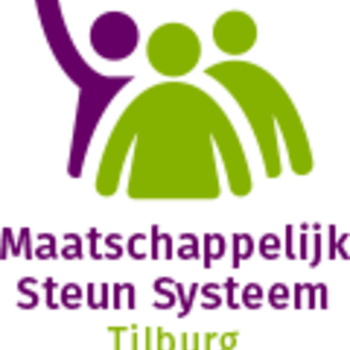 Illustratie van 3 poppetjes met de tekst 'Maatschappelijk Steun Systeem Tilburg