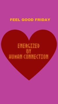 Illustratie van Hart met tekst: energized of human connection