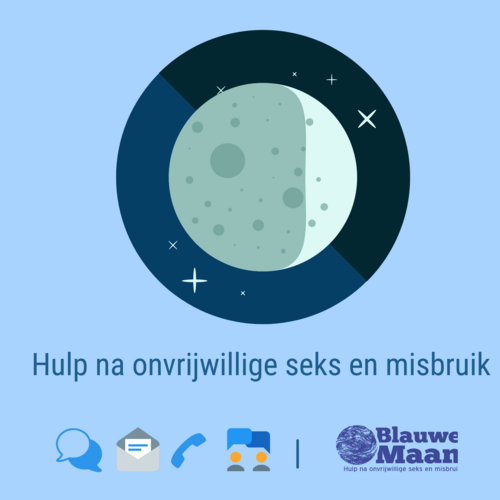 Illustratie van sterrenhemel met tekst: Hulp na onvrijwillige seks en misbruik