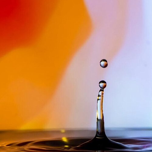 Foto van een druppel water