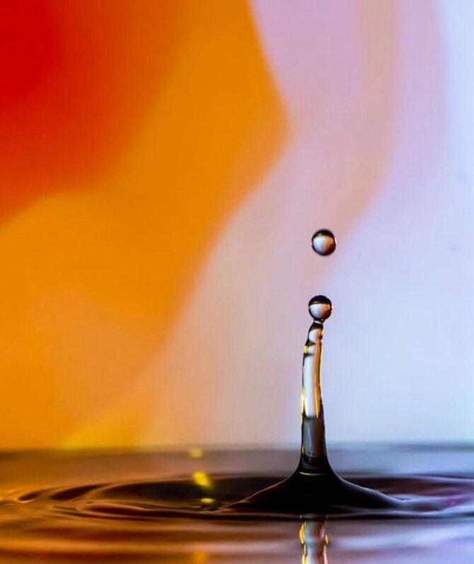 Foto van een druppel water