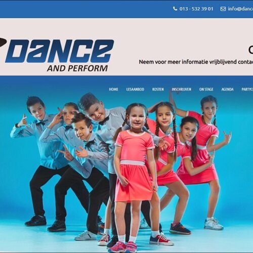 Foto van website Dance & Perform; dansende kinderen