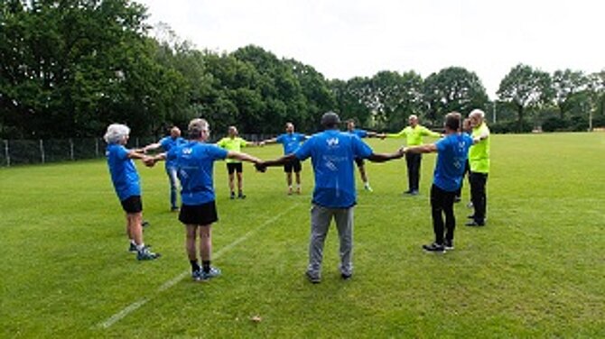 Foto van een looptraining